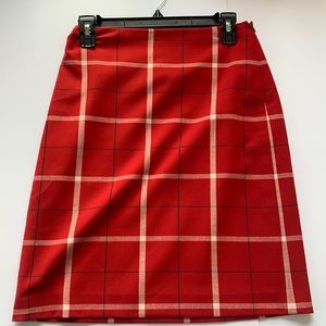 Ann Taylor's Women's Size 2 Red Plaid Mini Skirt
